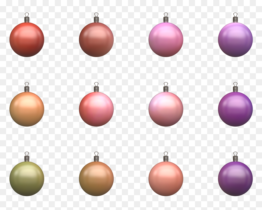 Earrings, HD Png Download - bolas de navidad png