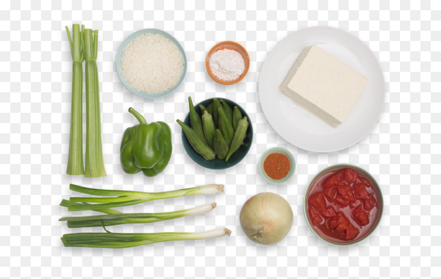 Cajun Tofu & Dirty Rice With Crispy Okra & Bell Pepper - Superfood, HD Png Download - tofu png