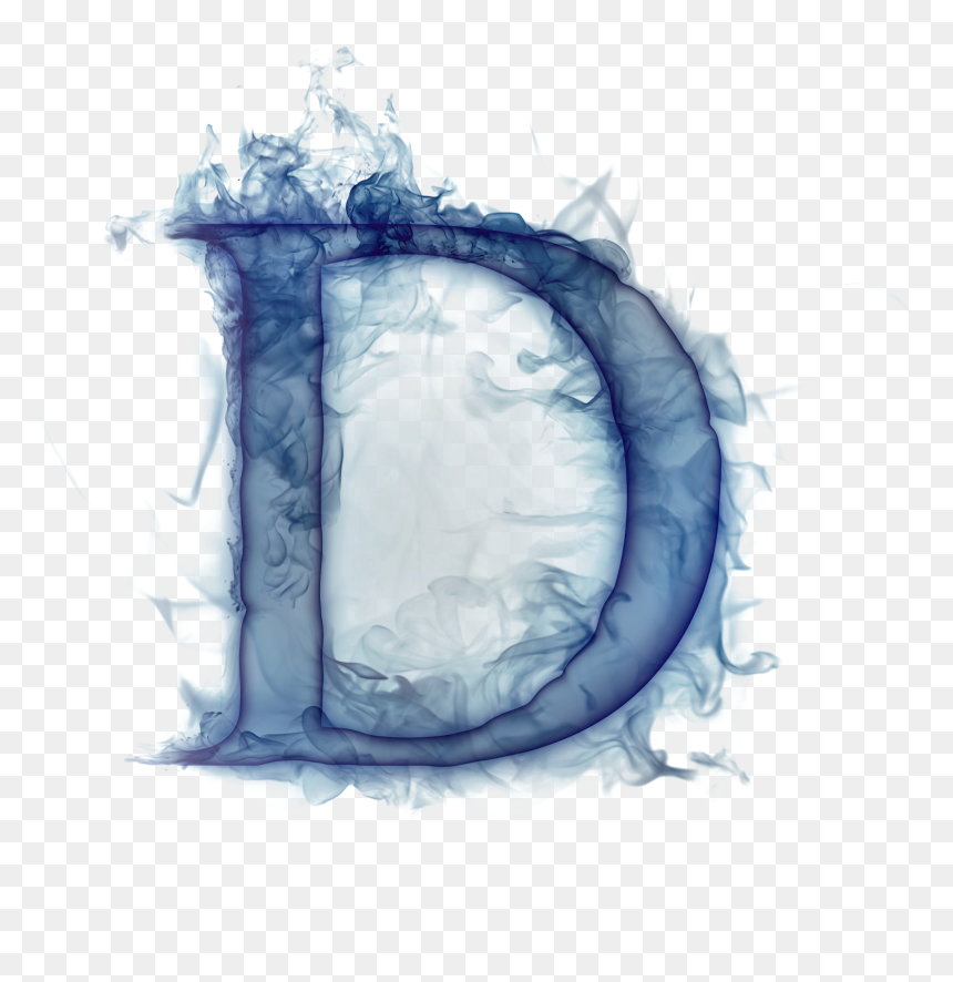 D Letter Full Hd, HD Png Download - fuego azul png