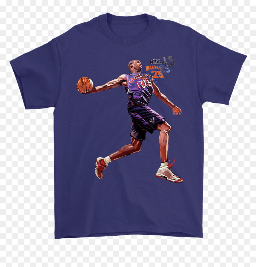 Gildan Mens T-shirt / Purple / S Vince Carter Over - Half Spiderman Half Deadpool, HD Png Download - vince carter png