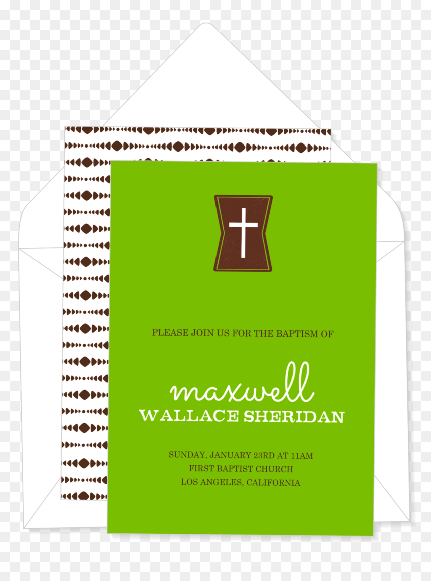 Mod Cross Green Invitation - Graphic Design, HD Png Download - green cross png