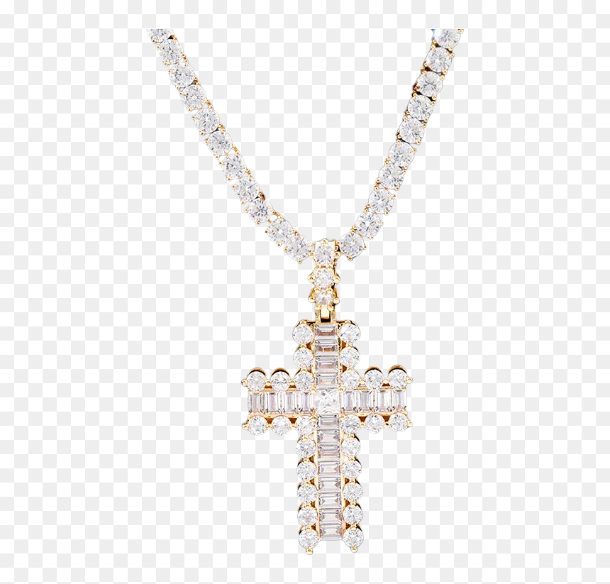 Necklace, HD Png Download - cross necklace png