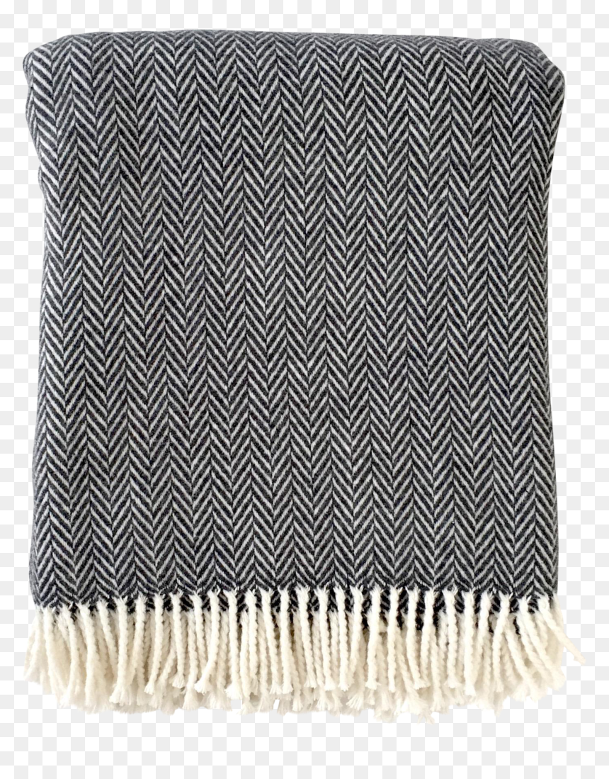 Fringed Herringbone Throw Blanket In Charcoal , Png - Transparent Throw Blankets, Png Download - charcoal png