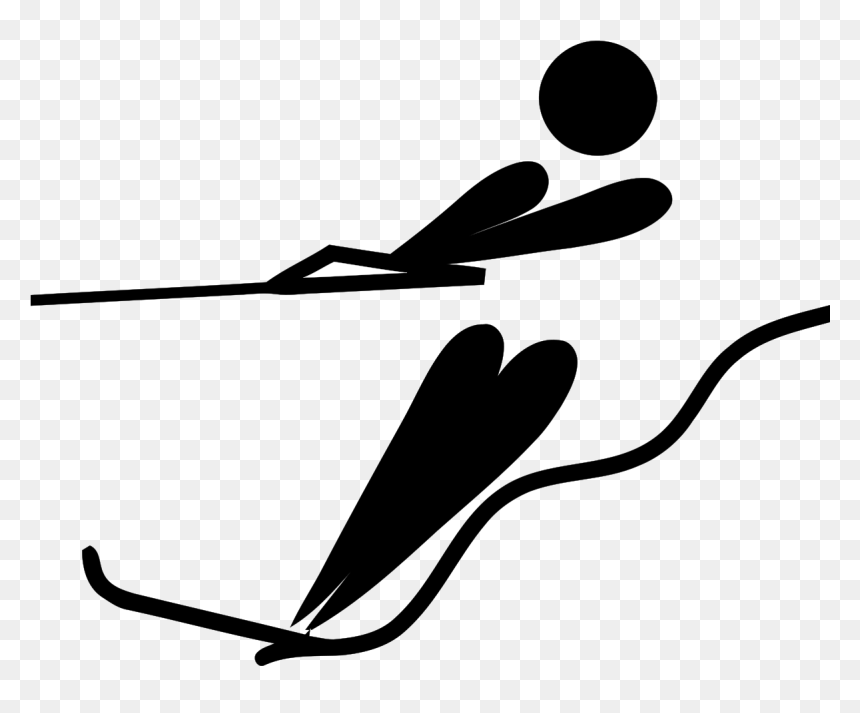 Water Skier Clipart, HD Png Download - skiing png