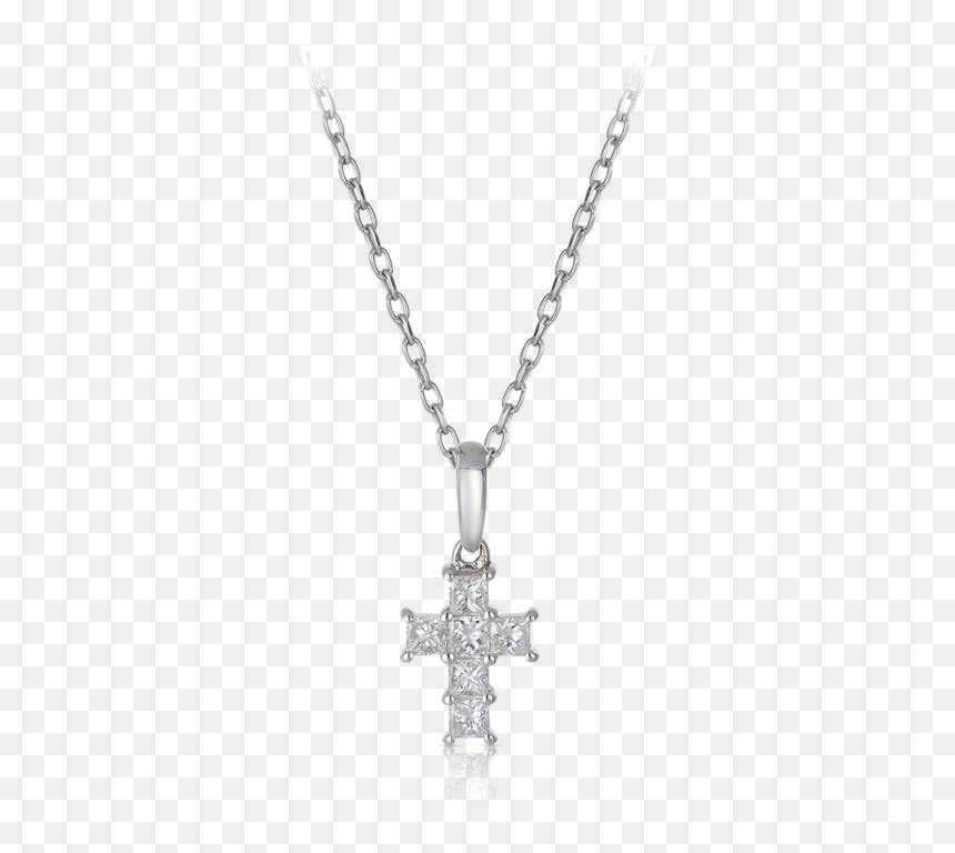 18ct White Gold Diamond Cross Pendant - Grey's Anatomy You Re My Person Bff Shirts, HD Png Download - cross necklace png