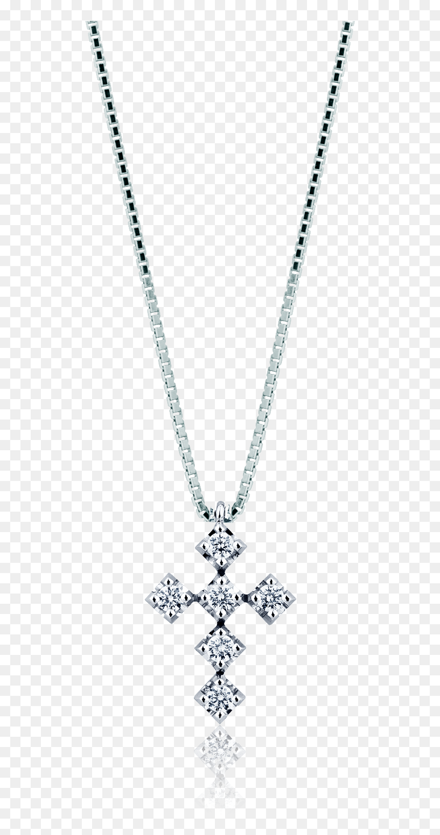 Cross Necklace Mirco Visconti With Diamonds - Orthodox Cross Necklace Female, HD Png Download - cross necklace png
