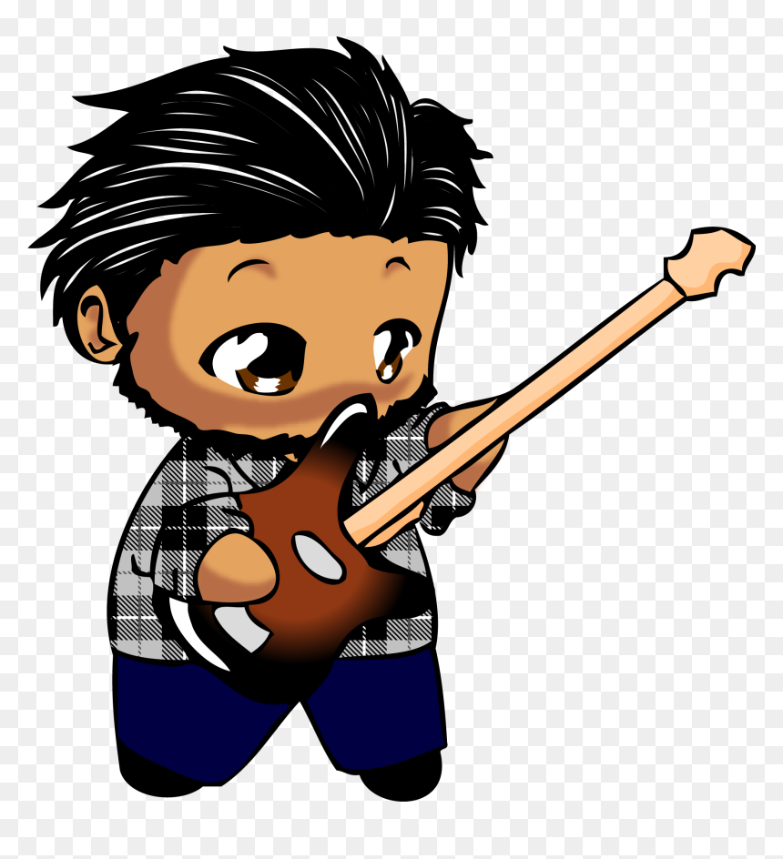 Guitar , Png Download - Holding A Guitar Chibi, Transparent Png - guitar player png