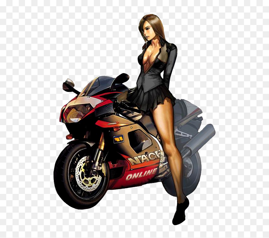 Mulher Png Download - Motorcycle Girl Png, Transparent Png - mulher png
