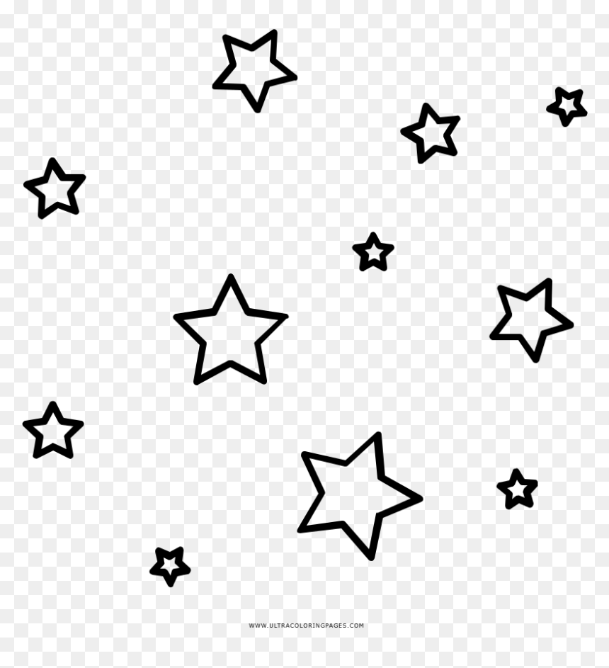 Stars Coloring Page - Vsco Stars, HD Png Download - estrelas png