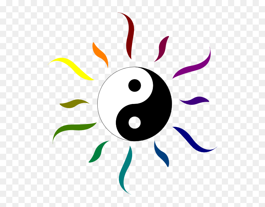 Yin Und Yang Symbol Transparent, HD Png Download - rainbow vector png