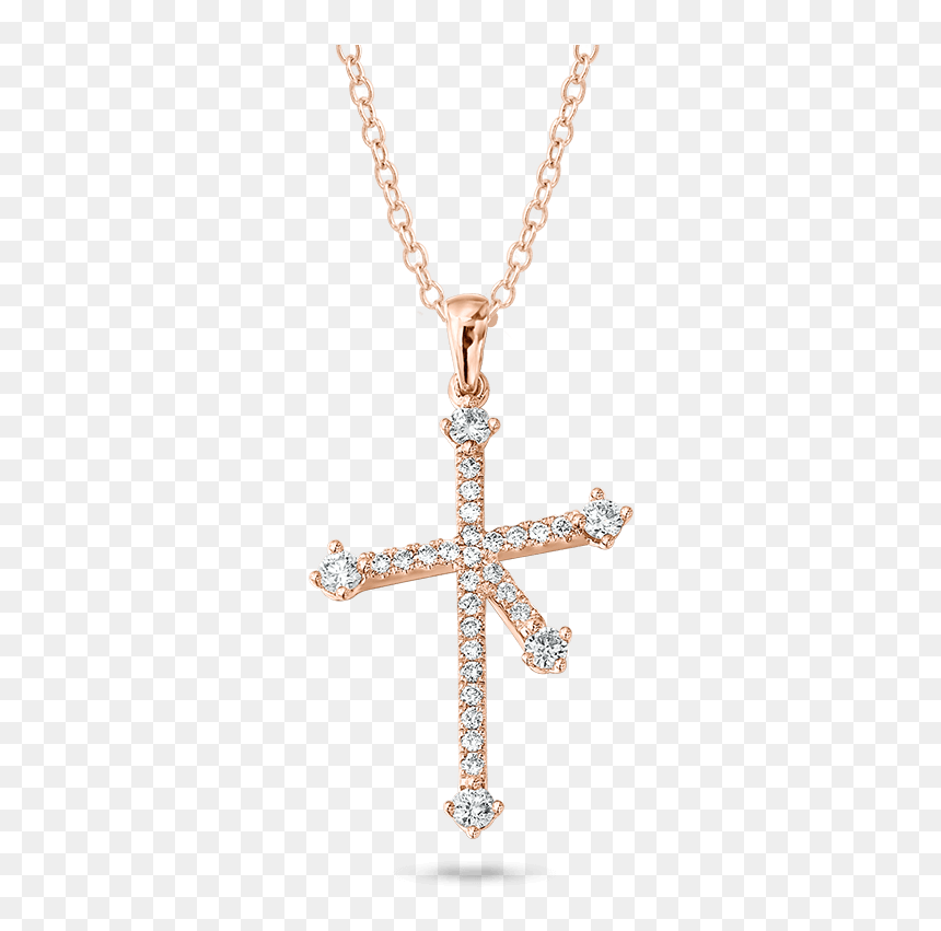 Southern Cross Diamond Micro Set Pendant In Rose Gold - Locket, HD Png Download - cross necklace png