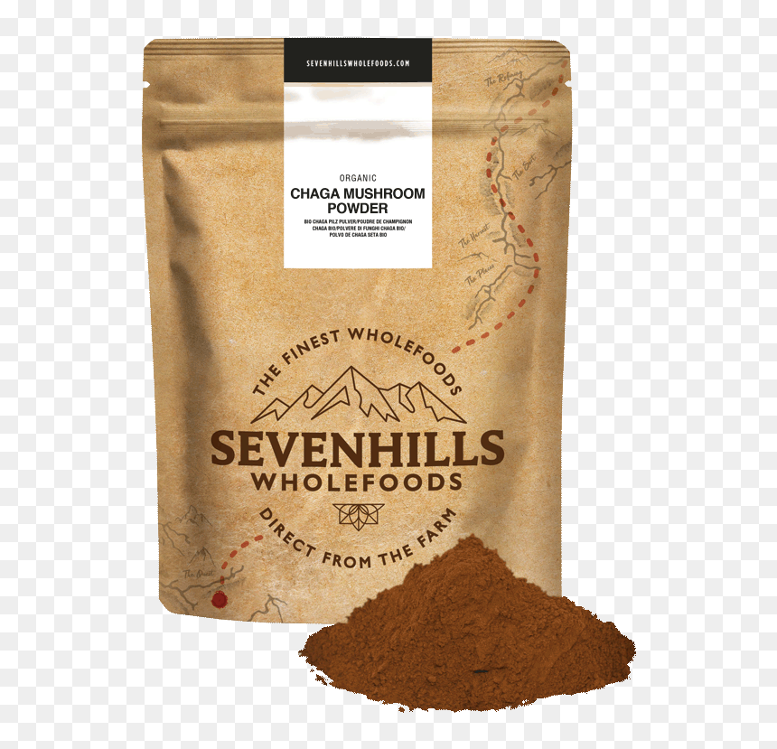 Sevenhills Wholefoods Organic Chaga Mushroom Powder - Chaga Mushroom Powder, HD Png Download - pile of dirt png