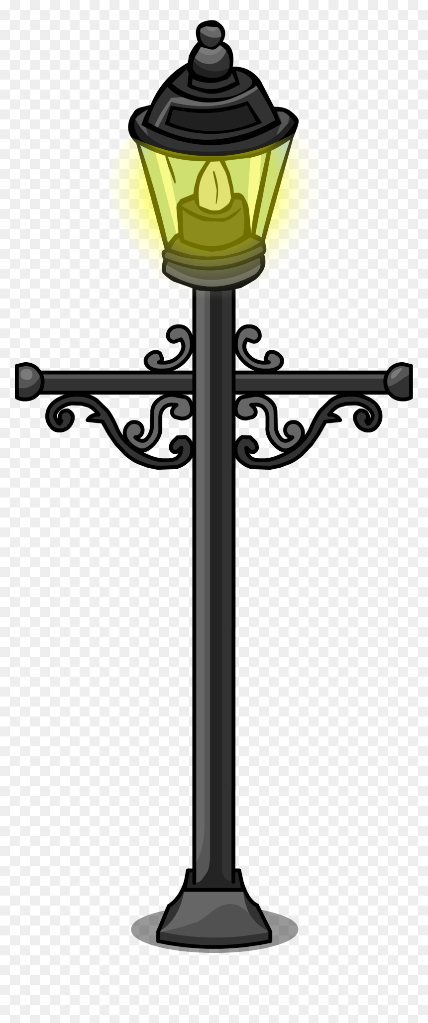 Wrought Iron Lamp Post - Lamp Post Sprite, HD Png Download - lamp post png