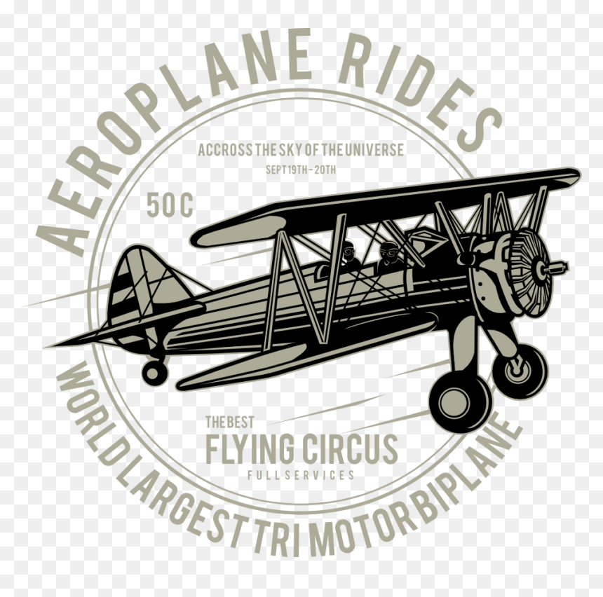 Circle 7 Logo , Png Download - Fishing Sign, Transparent Png - biplane png