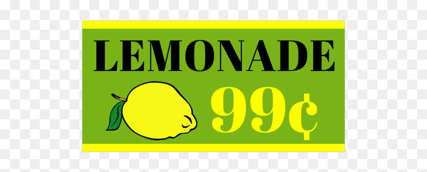 Yard Signs Green Lemonade Stand Sign Personalized Banner - Sign, HD Png Download - lemonade stand png