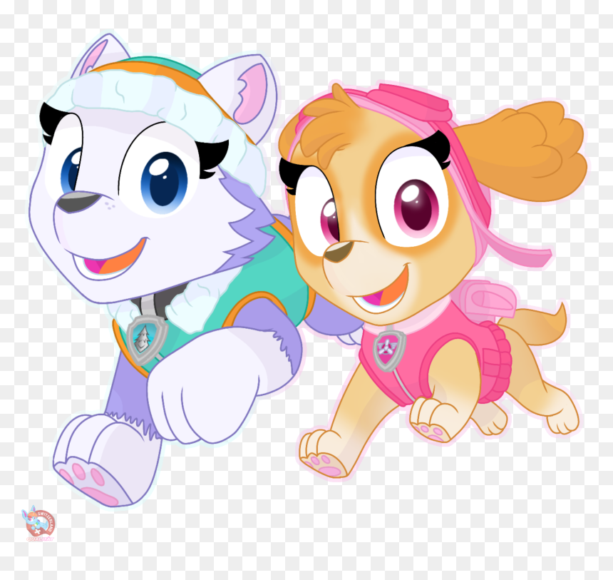 Everest And Skye Vector Paw Patrol - Paw Patrol Rainbow Eevee, HD Png Download - rainbow vector png