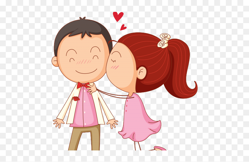 Couple Clip Art, HD Png Download - kiss clipart png