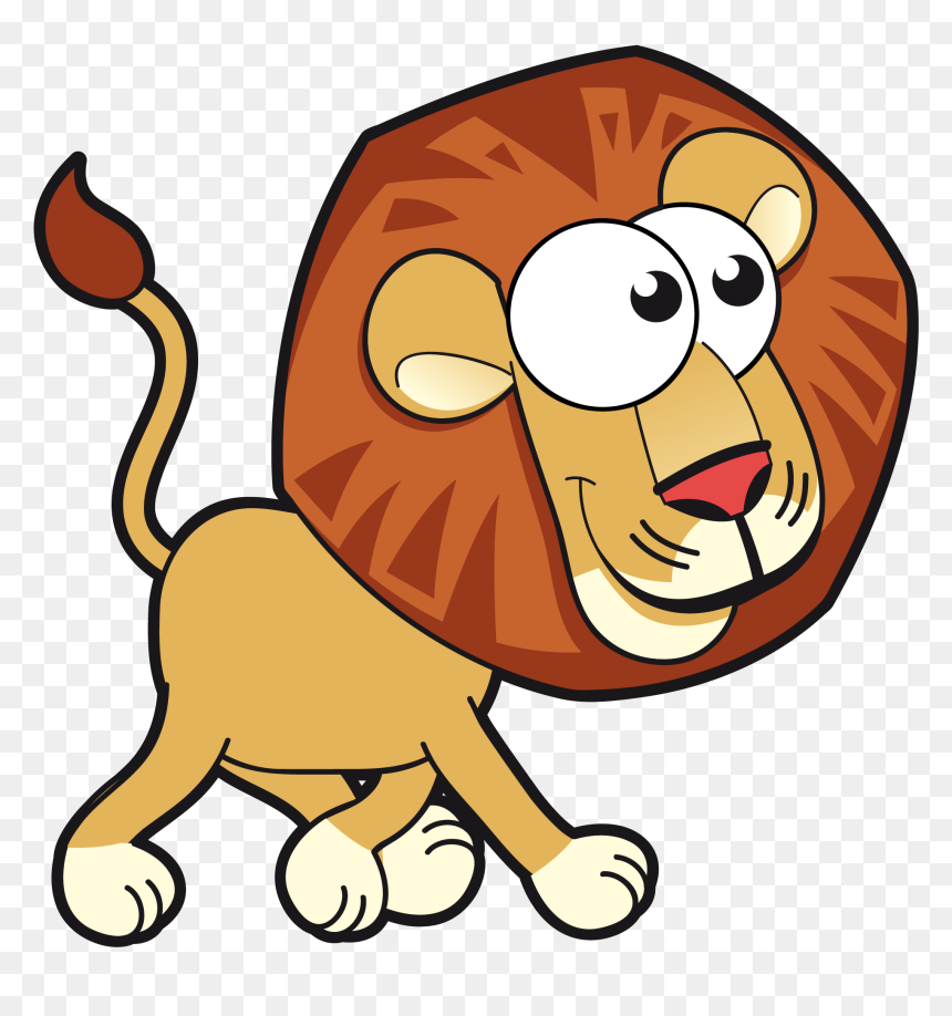 Revolutionary Really Cute Cartoon Animals Lion Card - Small Cute Cartoon Animals, HD Png Download - lion vector png