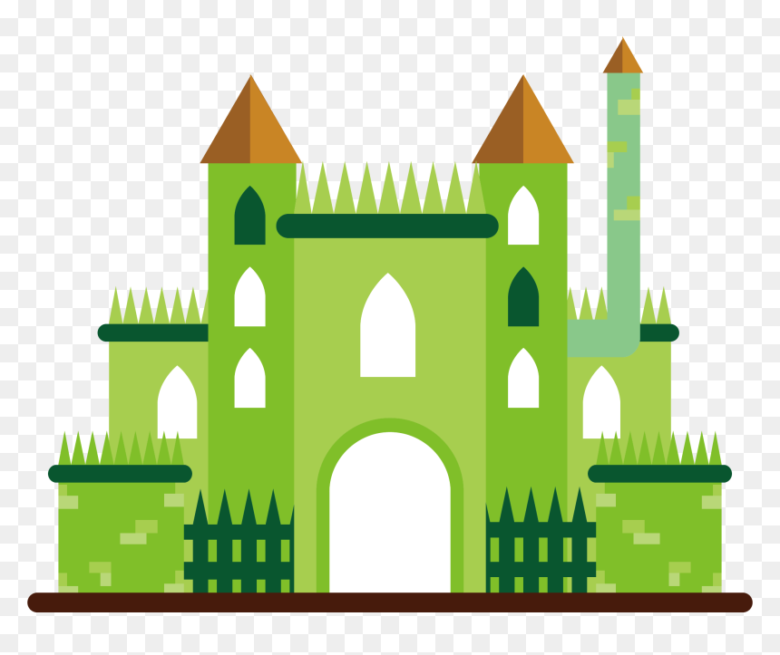 Clipart Candy Castle - Green Castle Clip Art Png, Transparent Png - castle clipart png