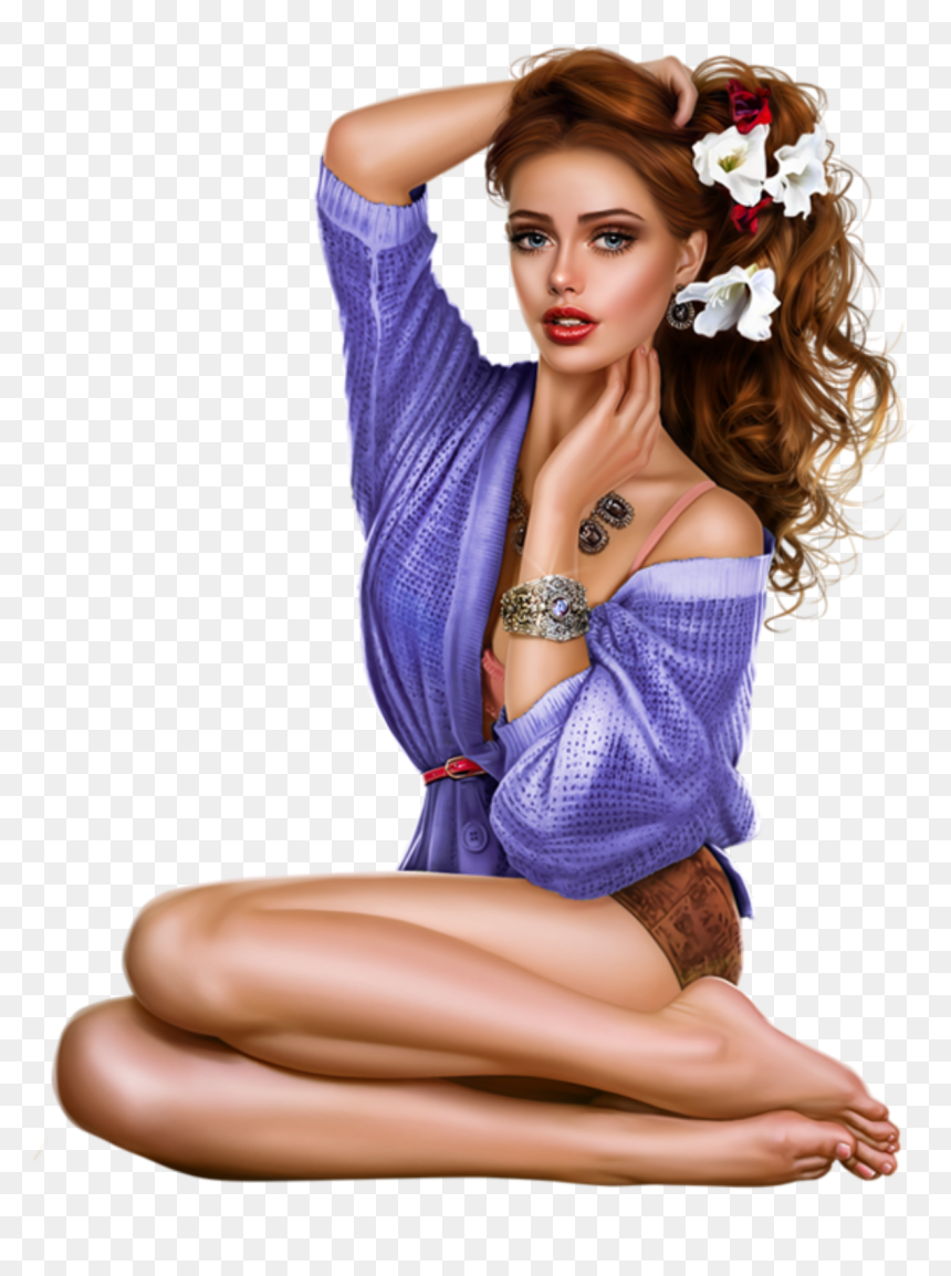 3d Girl Png, Transparent Png - mulher png