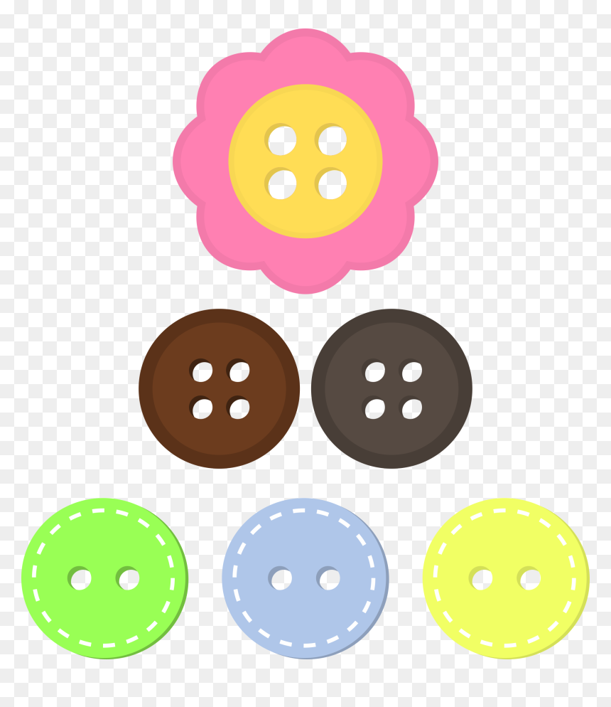 Button Clipart Craft - Buttons Clipart, HD Png Download - craft png