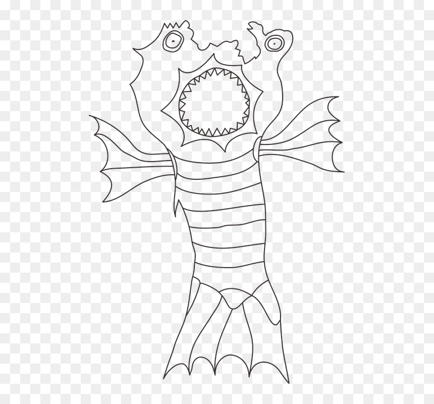 Monster Målarbilder, HD Png Download - monster mouth png