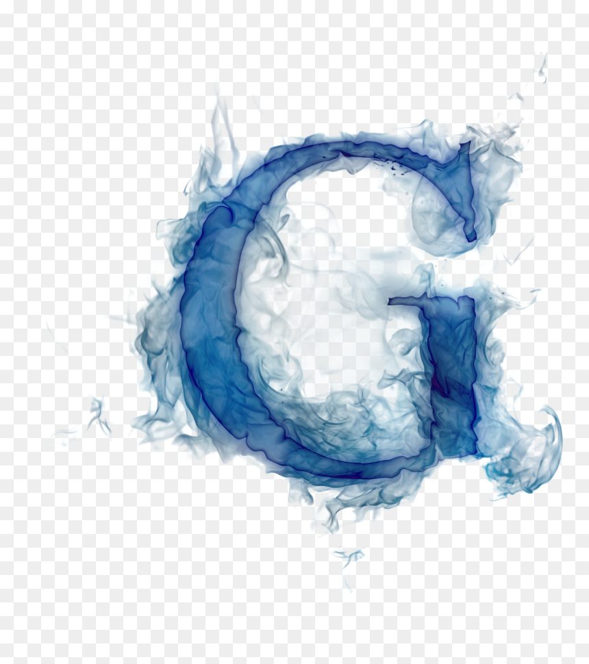 Smoke Letter G, HD Png Download - fuego azul png