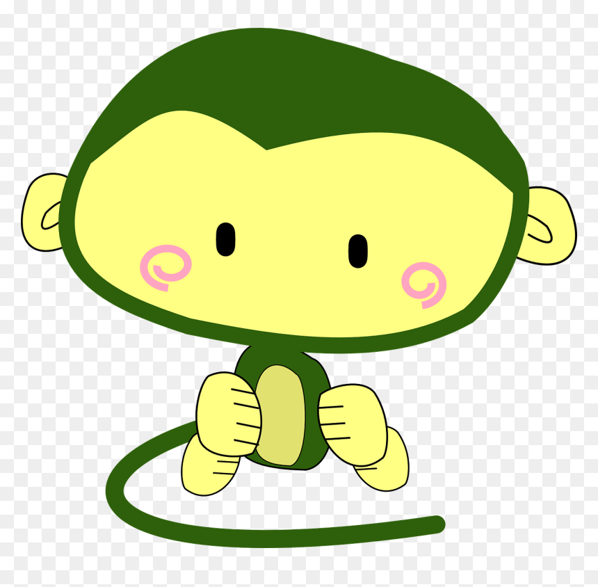 Monkey Clipart Female - Cute Monkey, HD Png Download - cute monkey png