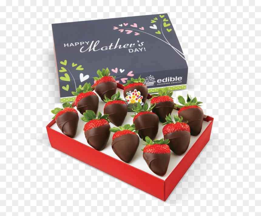 Chocolate Dipped Strawberries Christmas , Png Download - Chocolate Covered Strawberry Mothers Day, Transparent Png - chocolate covered strawberries png