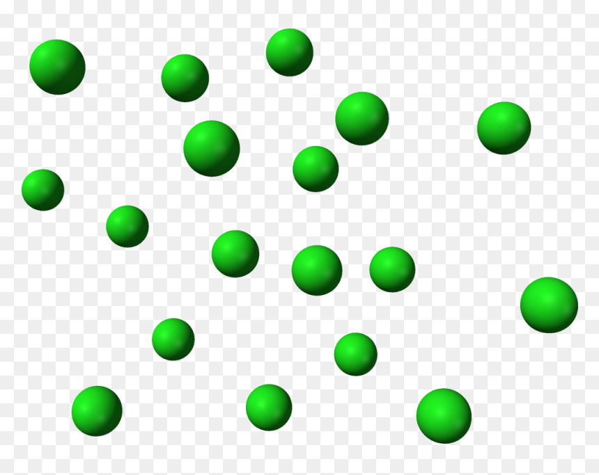 Monatomic Chlorine Gas 3d Vdw - Gas Atoms Png, Transparent Png - atoms png