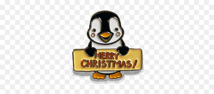 Merry Christmas Penguin Enamel Pin, HD Png Download - christmas penguin png