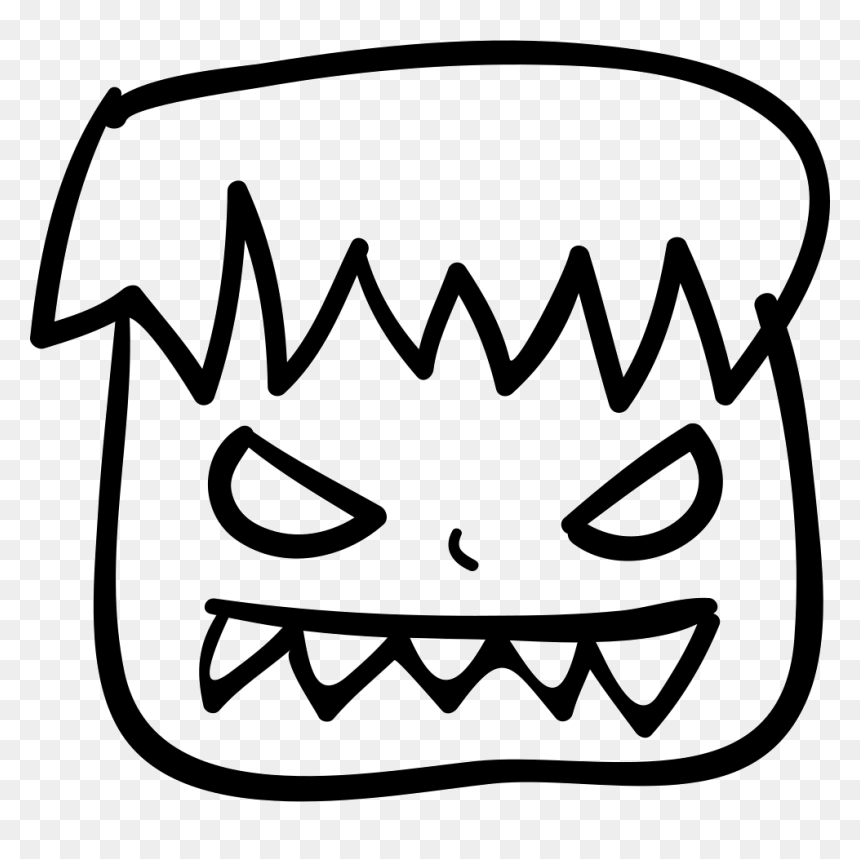 Halloween Ugly Monster Face - Ugly Png Icon, Transparent Png - monster mouth png