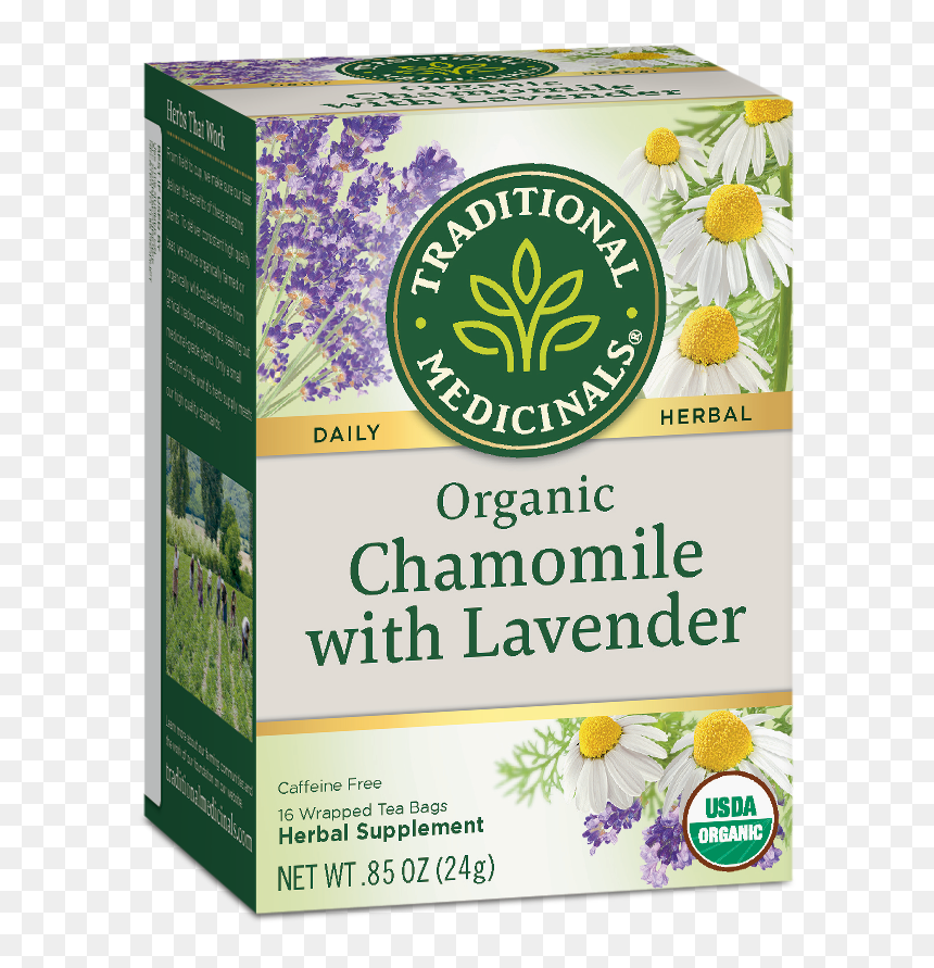 Traditional Medicinals Chamomile Lavender Tea, HD Png Download - chamomile png