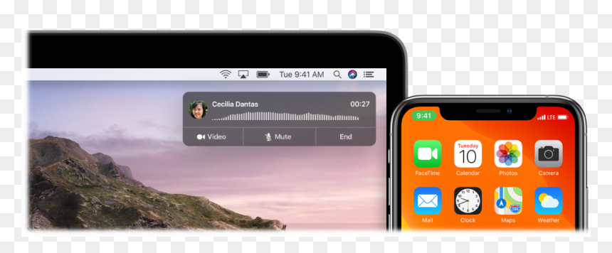 Mac Screen Showing The Call Notification Window In - Computer Monitor, HD Png Download - phone call png