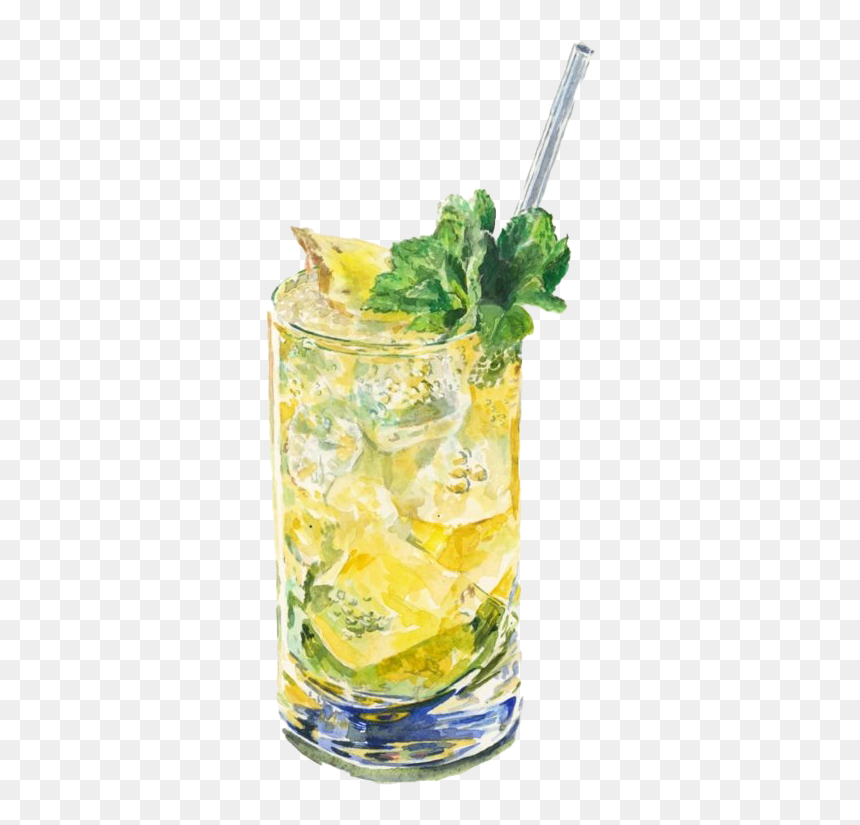 Lemon Mint Mojito Png Transparent Image - Passion Fruit Mojito Png, Png Download - mojito png