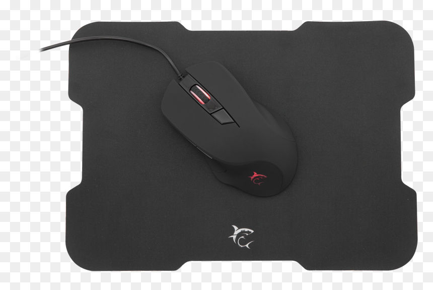White Shark Mouse Pad Gmp 1901 Black Foot - White Shark Mouse Black Foot, HD Png Download - mice png