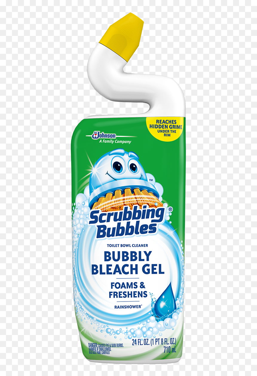 Transparent Foam Bubbles Png - Scrubbing Bubbles Bubbly Bleach Gel Toilet Bowl Cleaner, Png Download - foam bubbles png