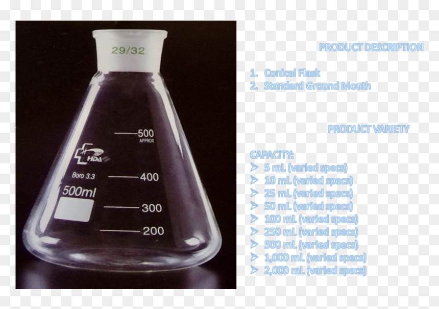 Bottle, HD Png Download - erlenmeyer flask png