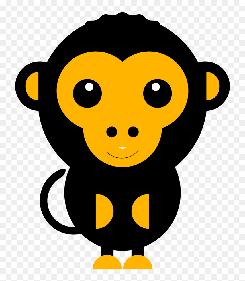 Cute Monkey Men"s Printed Vest - Cartoon, HD Png Download - cute monkey png