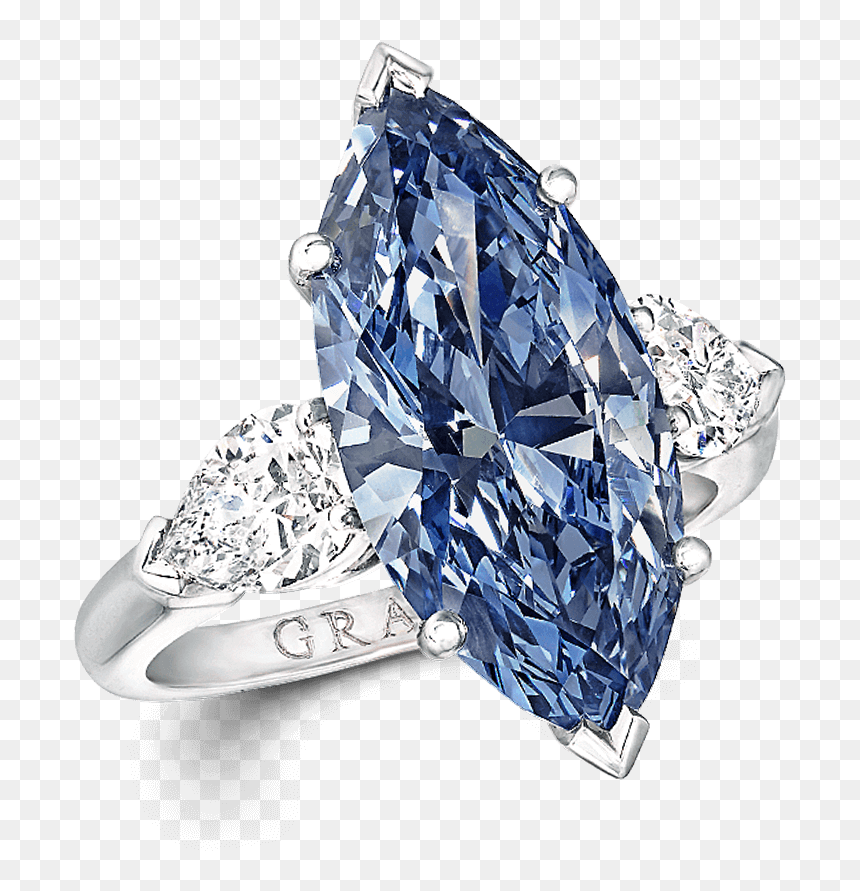 Diamond Ring Image Download, HD Png Download - blue diamond png