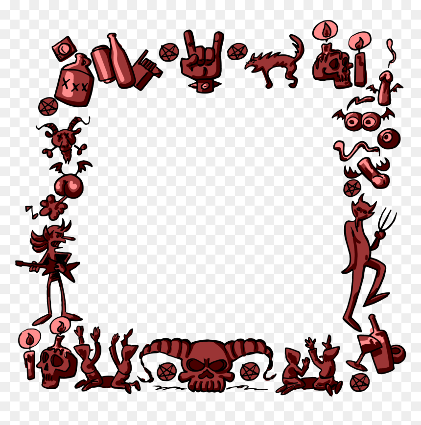 Pseudo-satanic Bingo Boarder By Josh Latta - Satanic Border, HD Png Download - satanic png