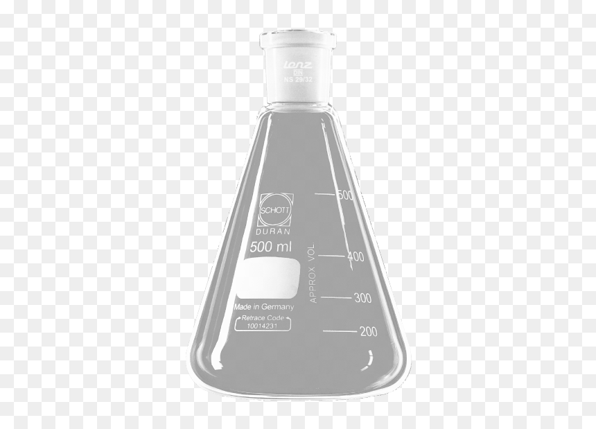 Glass Bottle, HD Png Download - erlenmeyer flask png
