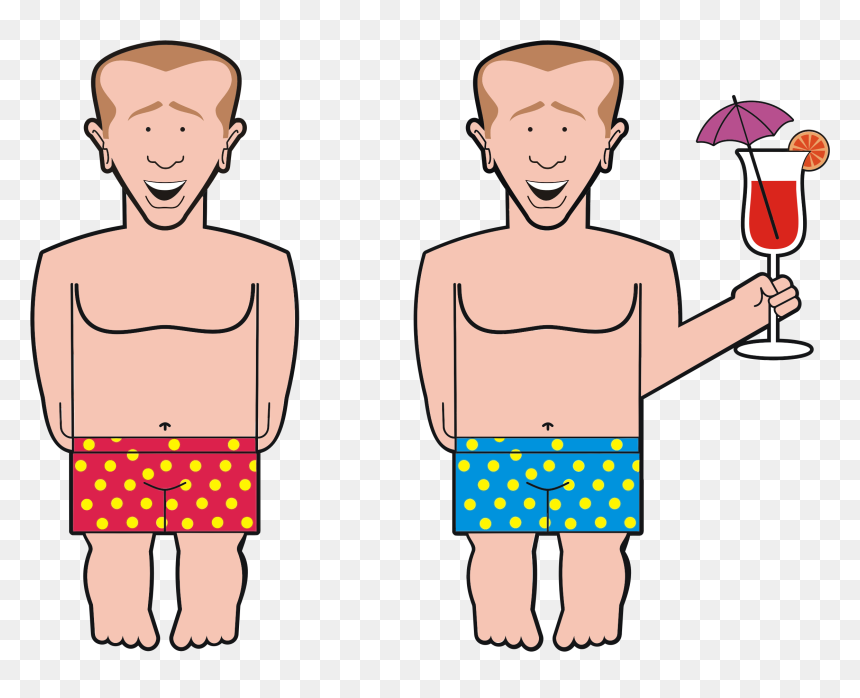 Twins In Bathing Shorts Clip Arts - Shirtless Man Clipart Png, Transparent Png - twins png