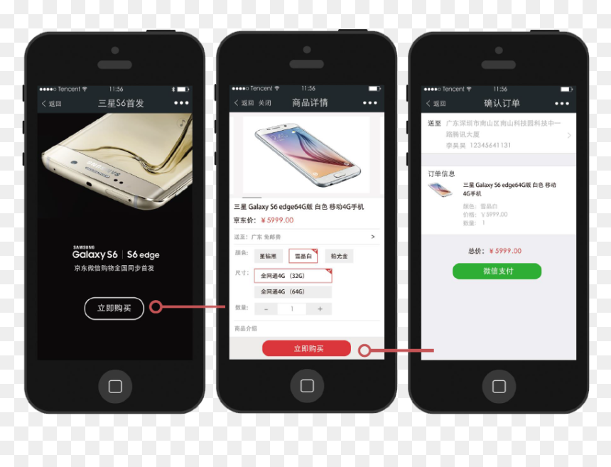 Samsung Galaxy, HD Png Download - wechat png