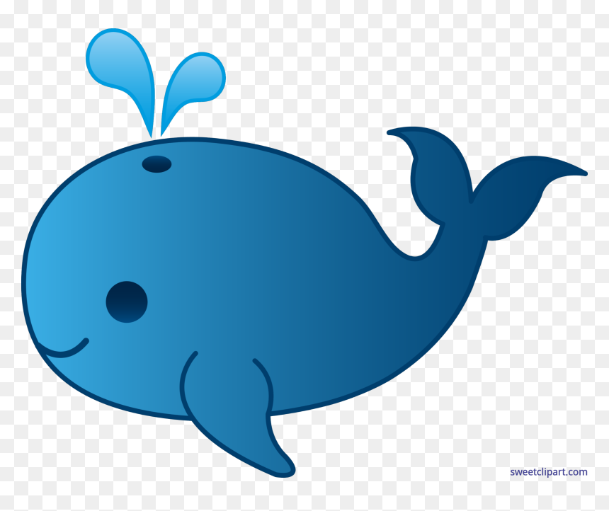 Cute Blue Clip Art - Cute Blue Whale Clipart, HD Png Download - whale clipart png