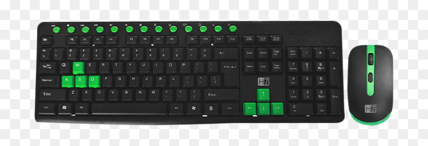 Zk02-wireless Keyboard & Mouse - Heatz Keyboard, HD Png Download - keyboard and mouse png