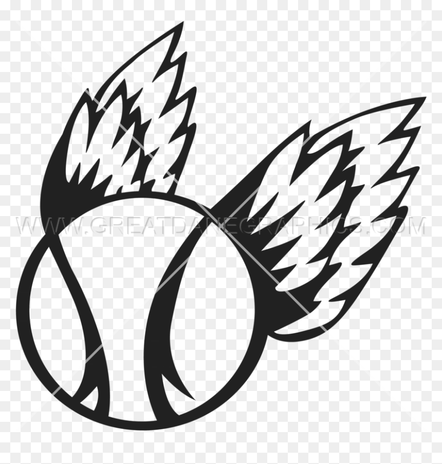 Baseball With Wings Clipart Jpg Freeuse Stock Baseball - Baseball With Wings, HD Png Download - tribal wings png
