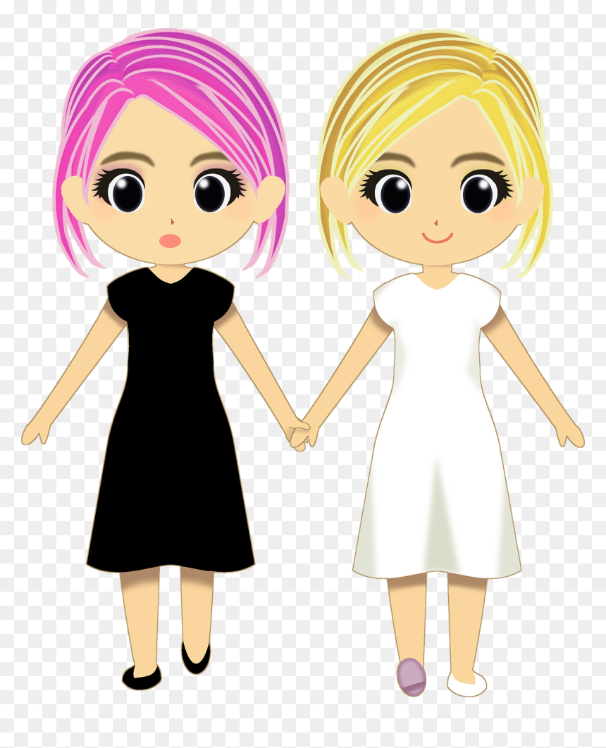 Girl Twins Clipart, HD Png Download - twins png