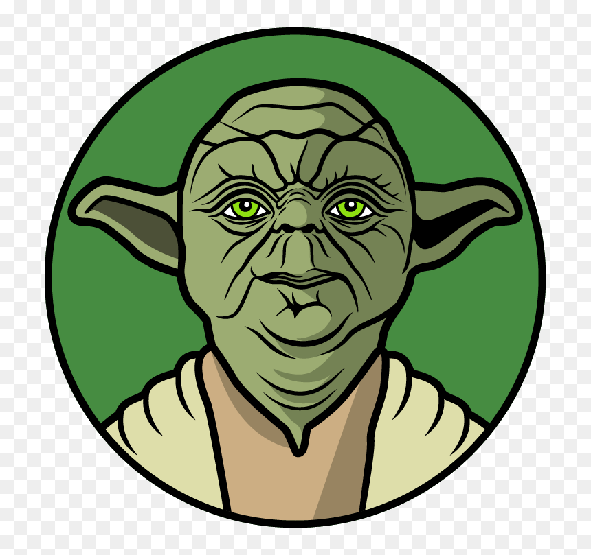 Star Wars Character Faces, HD Png Download - star wars yoda png