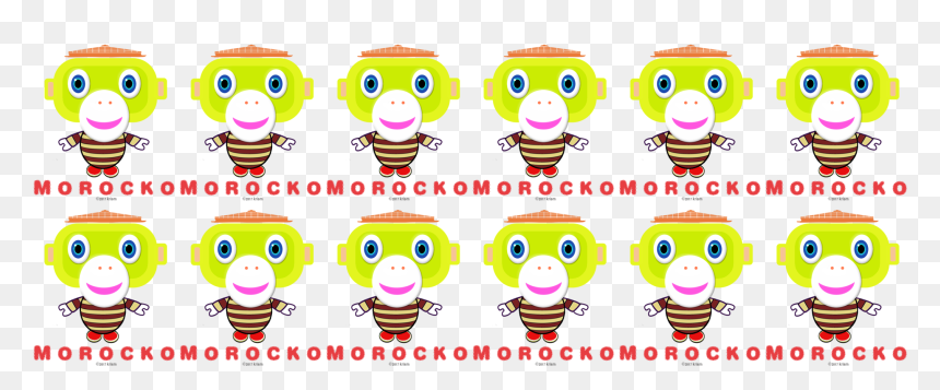 Hello Cute Monkey Morocko - Cartoon, HD Png Download - cute monkey png
